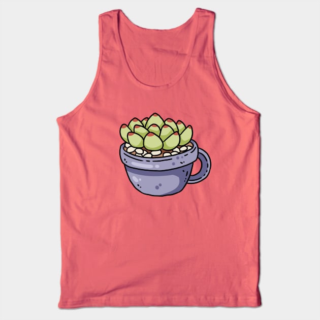 Succulent in a Cup Tank Top by oixxoart